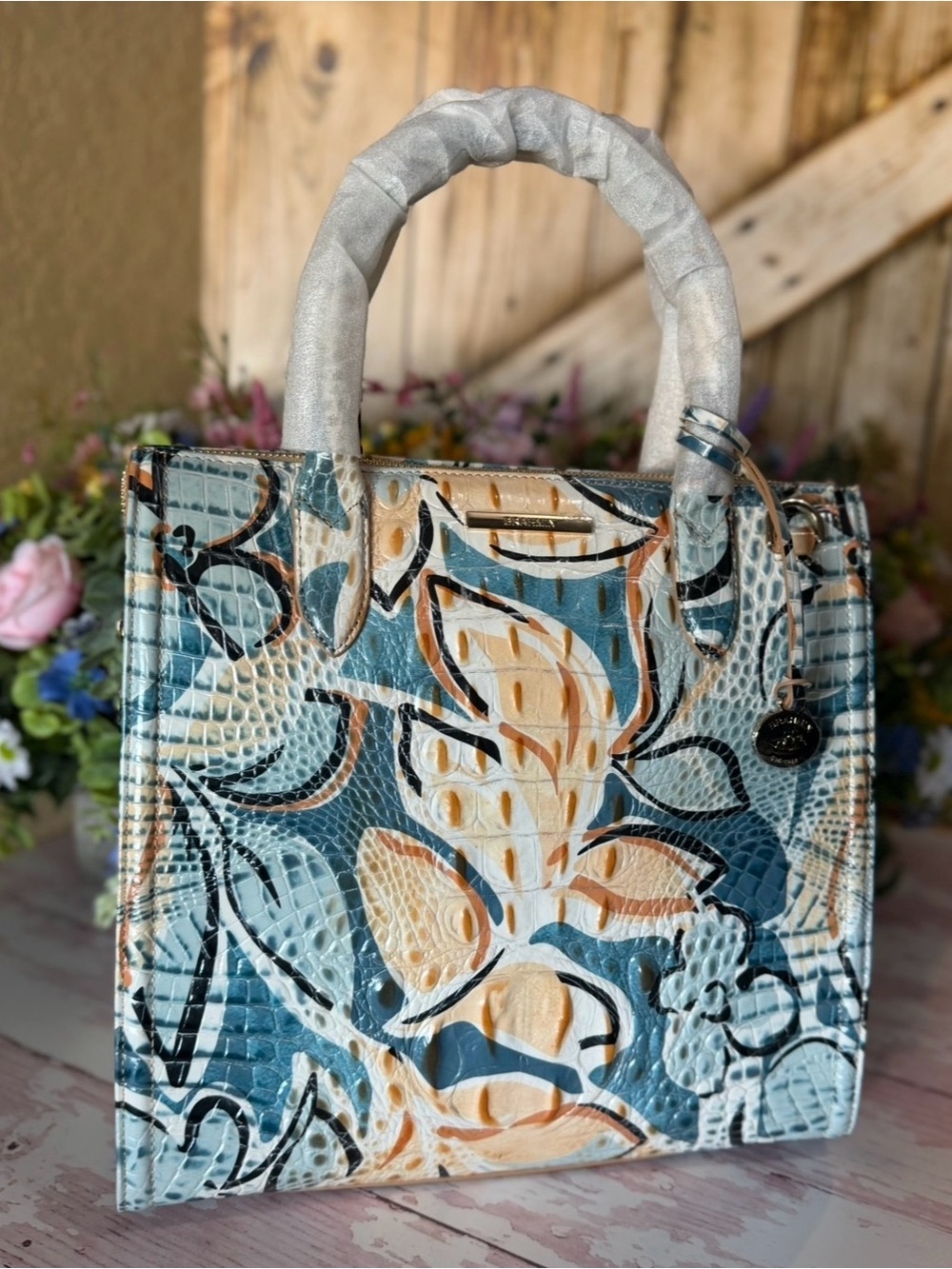 HTF SALE FIRM BRAHMIN Caroline TWIRL Flowers Brahmin Exclusive! NWT $365